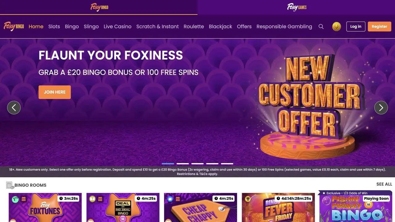 Cheeky Bingo public website