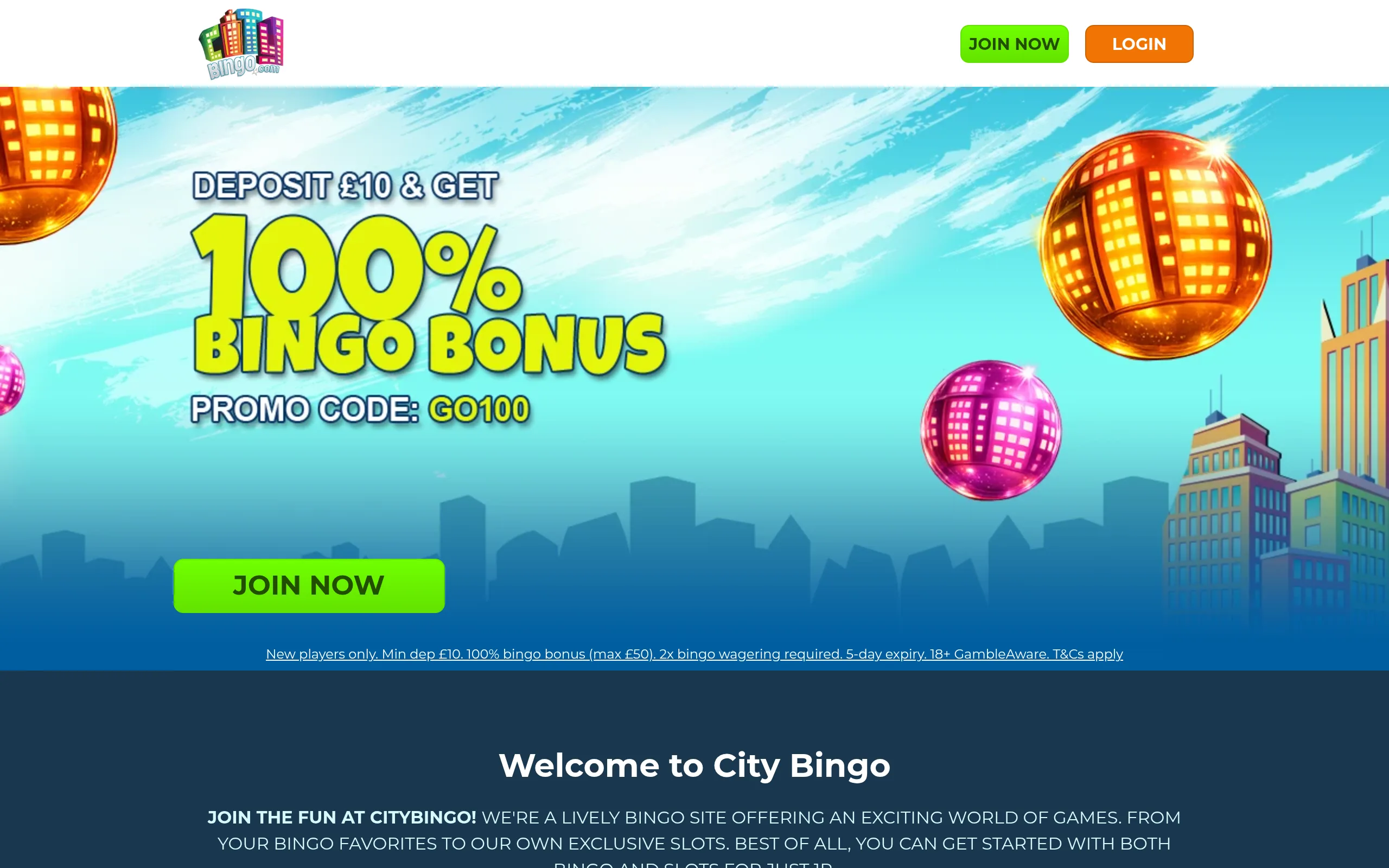 City Bingo public website