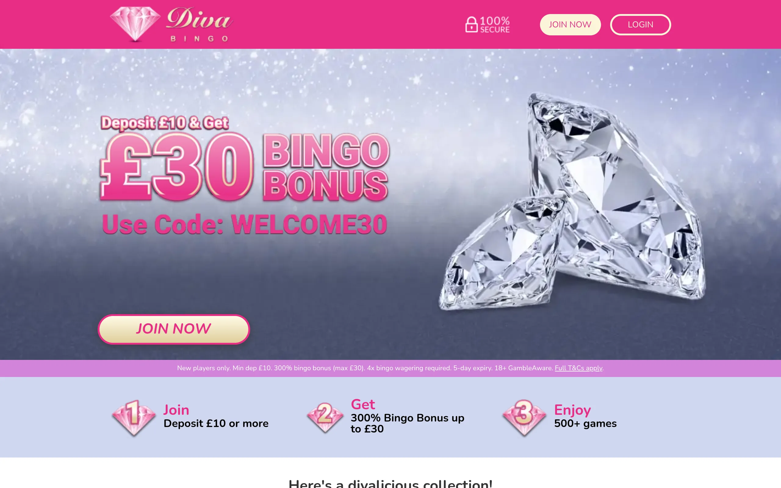 Diva Bingo public website