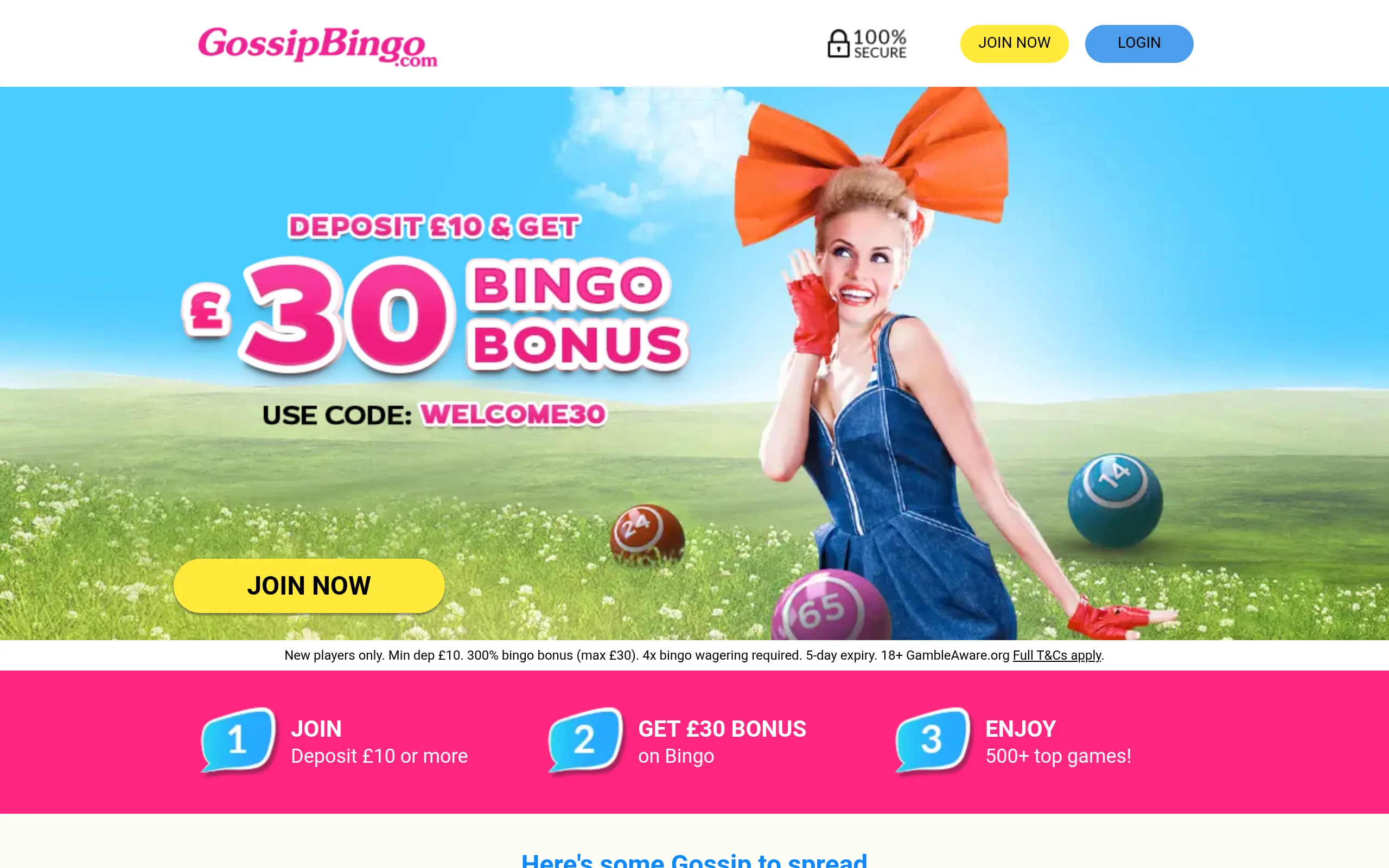 Gossip Bingo public website