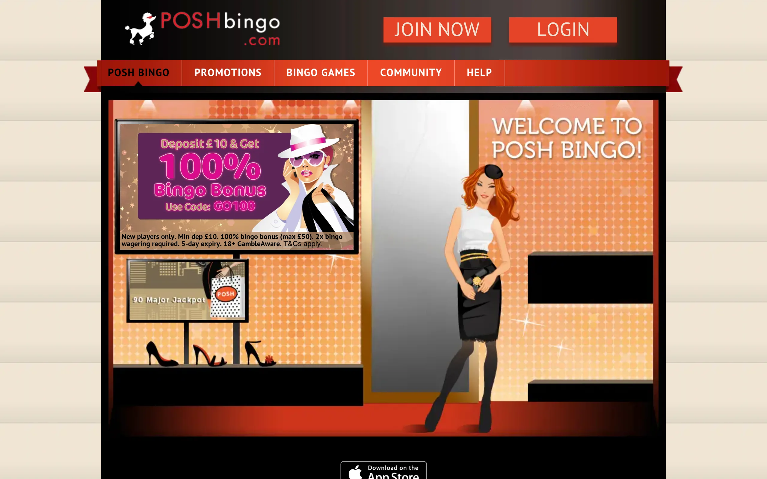 Posh Bingo public website