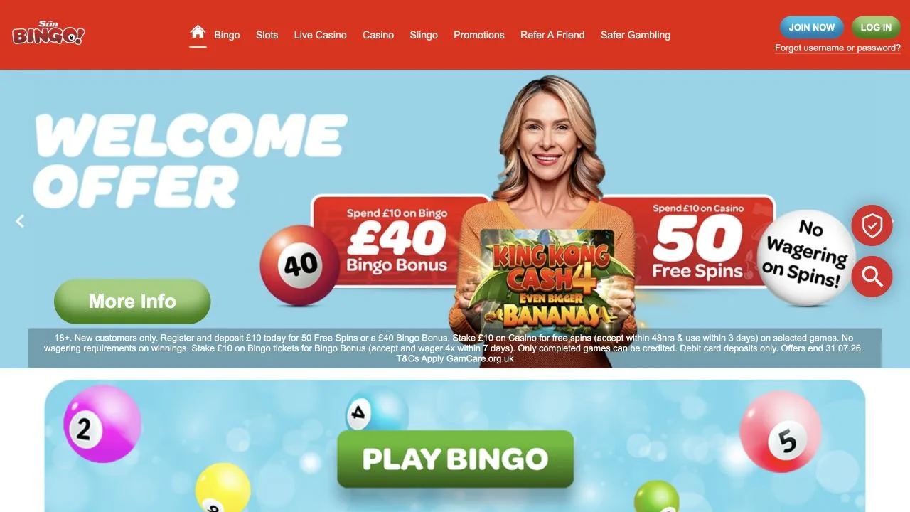 Sun Bingo public website